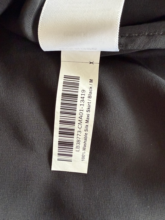 Quince 100% Silk Black Maxi Skirt, size M - Picture 5 of 5